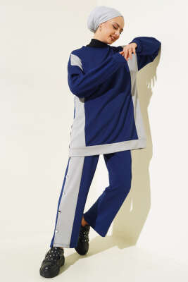 Loyşa Metal Düğme Detay İkili Takım Parlement - Thumbnail