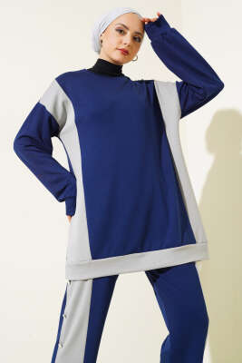 Loyşa Metal Düğme Detay İkili Takım Parlement - Thumbnail