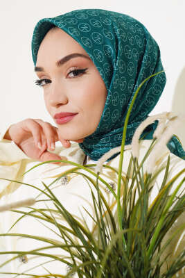 MK Desen Soft Eşarp Zümrüt - Thumbnail