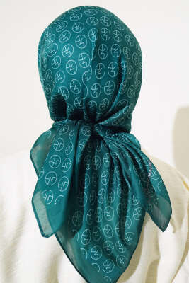 MK Desen Soft Eşarp Zümrüt - Thumbnail