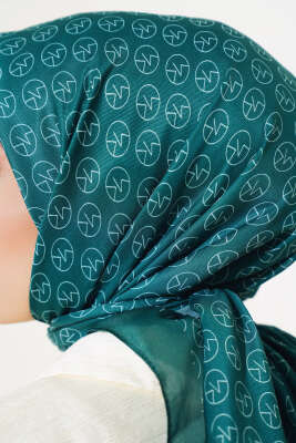 MK Desen Soft Eşarp Zümrüt - Thumbnail