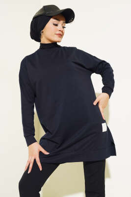 Pazarium - Salaş Armalı Tunik Lacivert