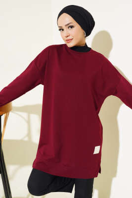 Salaş Armalı Tunik Bordo - Thumbnail