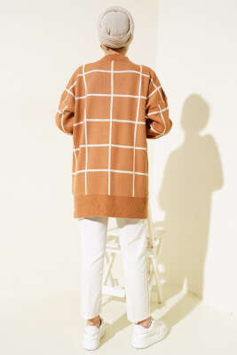 Kare Çizgili Triko Tunik Bisküvi - Thumbnail