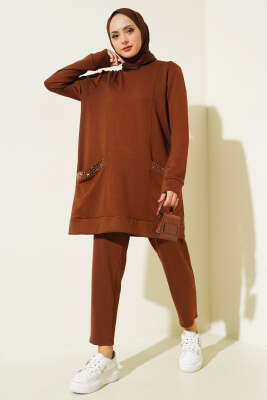 Pazarium - Cebi Taş Süslemeli İkili Takım Kahve