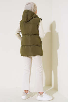 Üç Cepli Şişme Yelek Haki - Thumbnail