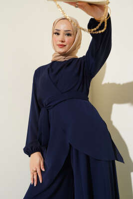 Bel Kuşaklı İkili Takım Lacivert - Thumbnail