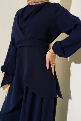 Bel Kuşaklı İkili Takım Lacivert - Thumbnail