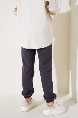 Üç İplik Jogger Pantolon Füme - Thumbnail