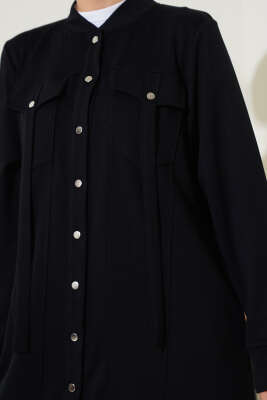 Boydan Çıtçıtlı İkili Takım Siyah - Thumbnail