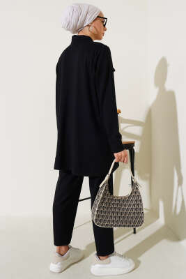 Boydan Çıtçıtlı İkili Takım Siyah - Thumbnail