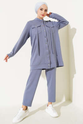 Boydan Çıtçıtlı İkili Takım Kayrak Grisi - Thumbnail