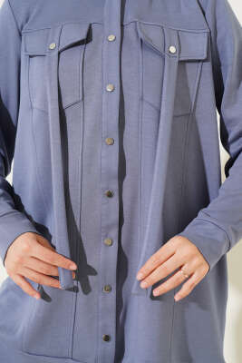 Boydan Çıtçıtlı İkili Takım Kayrak Grisi - Thumbnail