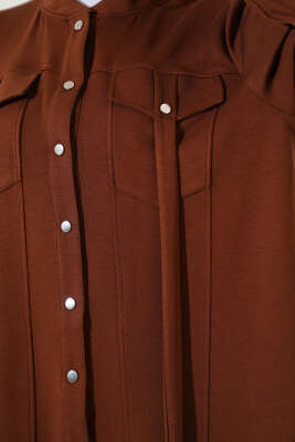 Boydan Çıtçıtlı İkili Takım Kahve - Thumbnail