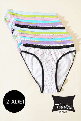 Pazarium - Tutku Bayan 12'li Holly Bikini Kombin