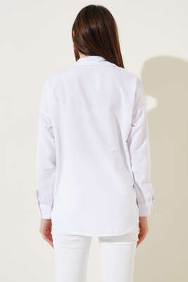 Kot Garnili Gömlek Buz Mavisi - Thumbnail