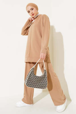 Pazarium - Önü Çımalı Basic İkili Takım Camel