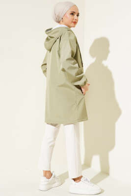 Fermuarlı Yağmurluk Çağla Yeşili - Thumbnail