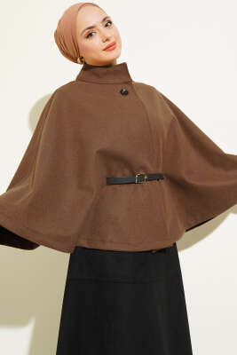 Kemerli Kaşe Panço Kahve - Thumbnail