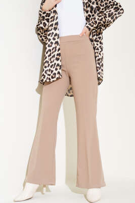 Dabıl İspanyol Paça Pantolon Vizon - Thumbnail