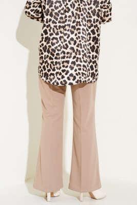 Dabıl İspanyol Paça Pantolon Vizon - Thumbnail