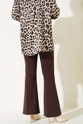 Dabıl İspanyol Paça Pantolon Acı Kahve - Thumbnail