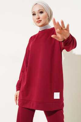 Pazarium - Arma Detaylı İkili Takım Bordo