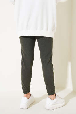 Çımalı Paça Lastikli Jogger Pantolon Haki - Thumbnail