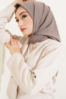 Medine İpeği Eşarp Sütlü Kahve - Thumbnail