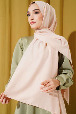 Pazarium - Pamuk Cazz Şal İpek Serisi Bej 