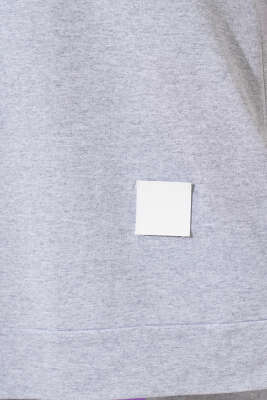 Armalı Bol Paça İkili Takım Melanj Gri - Thumbnail