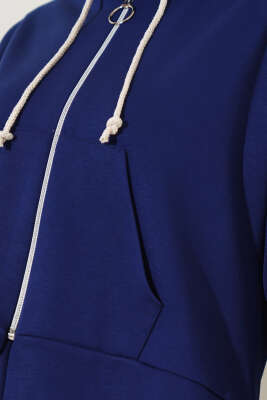 Loyşa Hırkalı Elbise İkili Takım Lacivert - Thumbnail