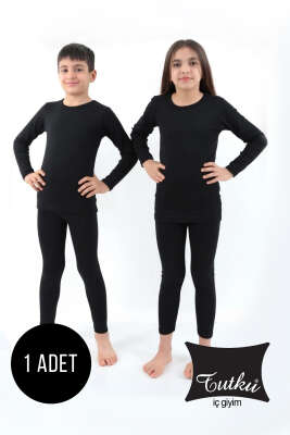 Tutku Erkek Çocuk Uzun Kol Termal Fanila Siyah - Thumbnail