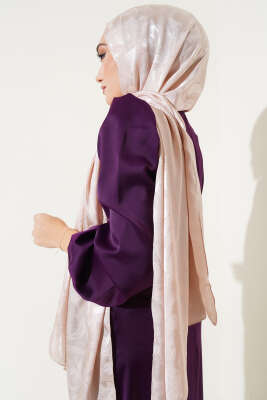 Sarmal Desen Jakar Melisa Şal Mocha -12 - Thumbnail