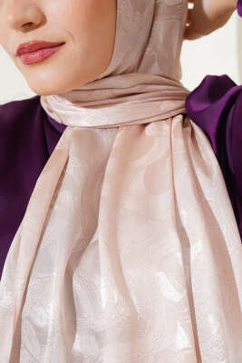 Sarmal Desen Jakar Melisa Şal Mocha -12 - Thumbnail