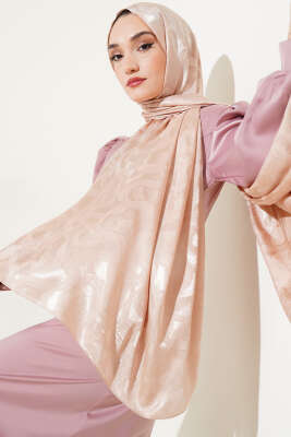 Pazarium - Sarmal Desen Jakar Melisa Şal Camel -10