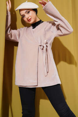 Pazarium - Yan Bağlamalı Goldfox Ceket Bej