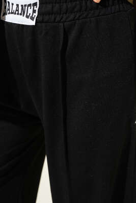 Balance Armalı Bel Lastikli Pantolon Siyah - Thumbnail