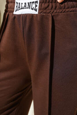 Balance Armalı Bel Lastikli Pantolon Kahve - Thumbnail