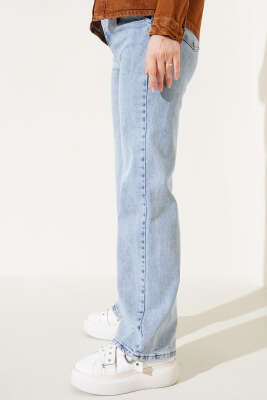 Kemerli Palazzo Kot Pantolon Kar Yıkama - Thumbnail