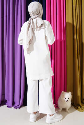 Polyelit Armalı İkili Takım Beyaz - Thumbnail