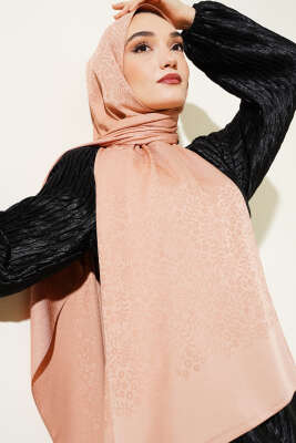 Pazarium - Mini Çiçekli Jakar Şal Tarçın -18