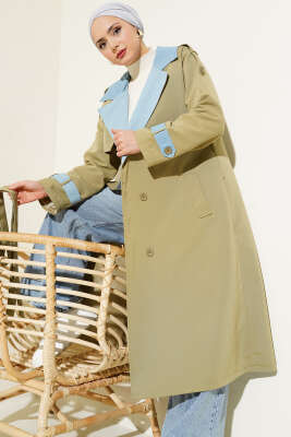 Pazarium - Kot Garnili Apoletli Trençkot Nefti