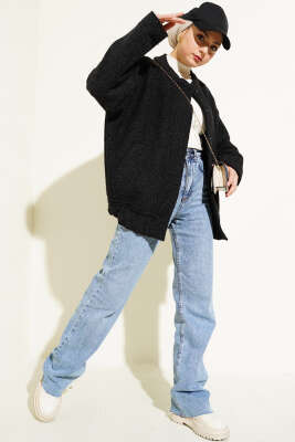 Sakallı Cepli Ceket Siyah - Thumbnail