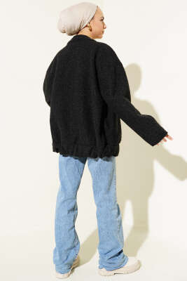 Sakallı Cepli Ceket Siyah - Thumbnail