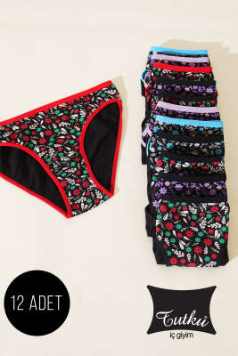 Pazarium - Tutku Bayan 12'li Amore Bikini Kombin