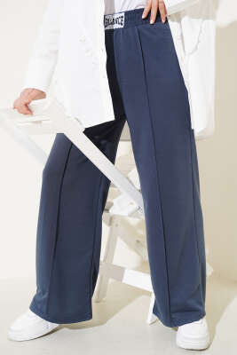 Balance Armalı Bel Lastikli Pantolon Füme - Thumbnail