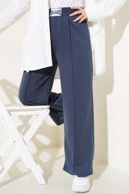 Balance Armalı Bel Lastikli Pantolon Füme - Thumbnail