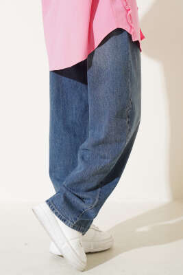 Baggy Salaş Kot Pantolon Kahve Tint - Thumbnail