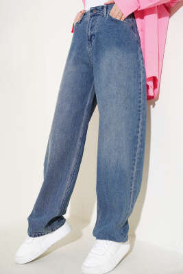 Baggy Salaş Kot Pantolon Kahve Tint - Thumbnail